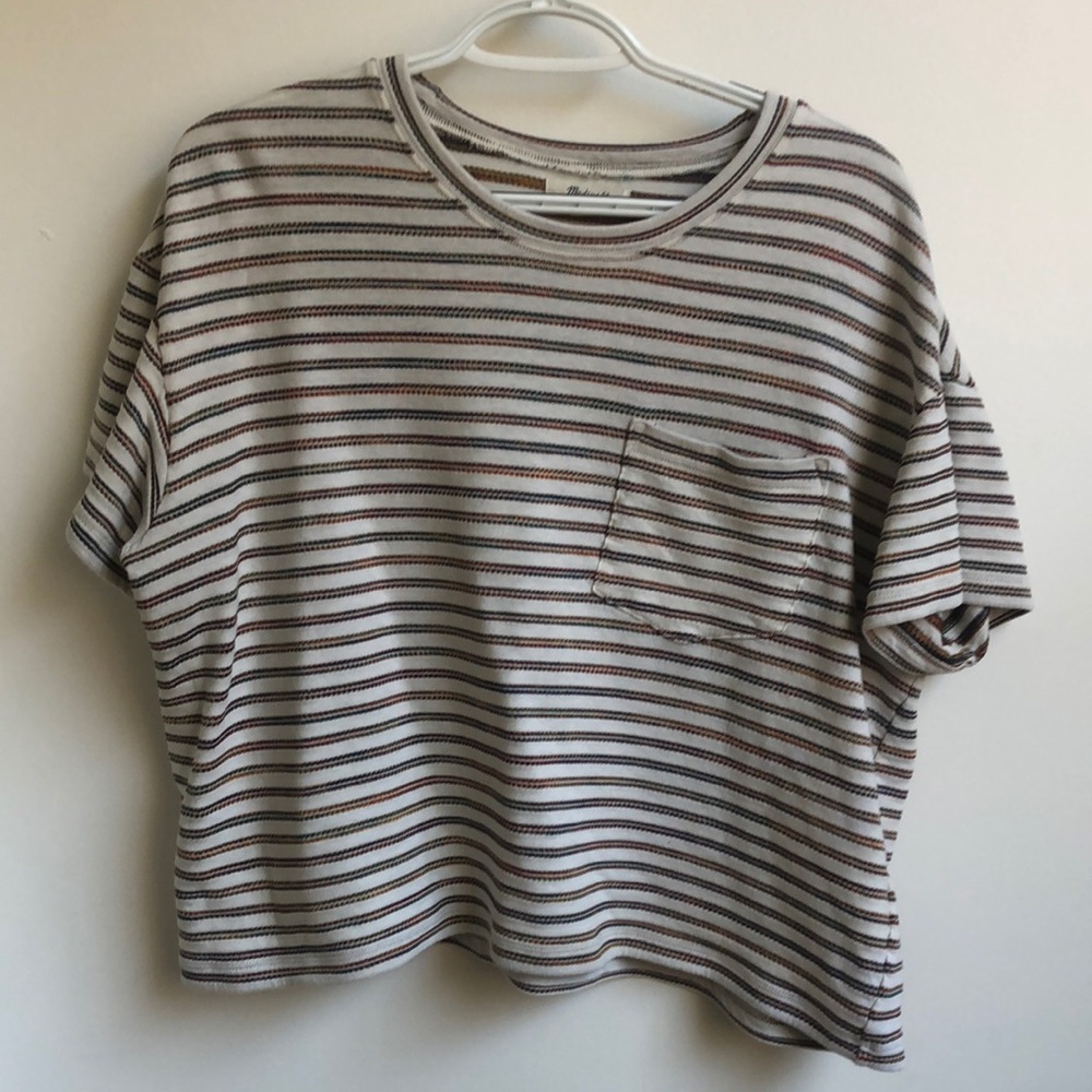 Crop striped Madewell tee